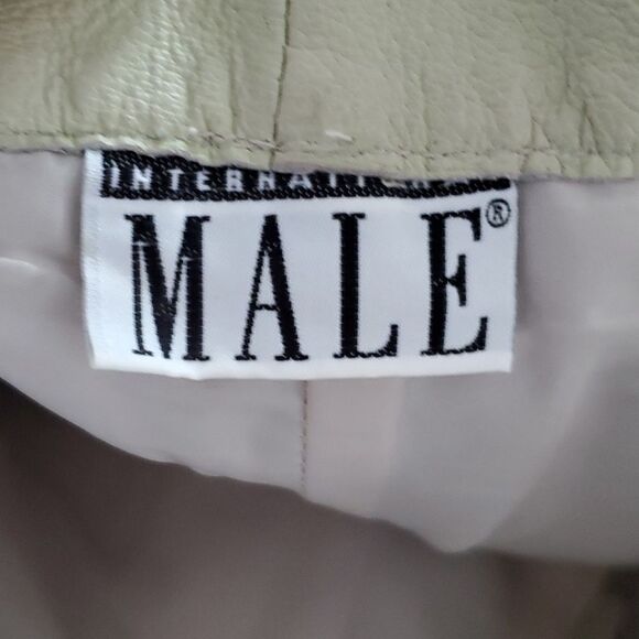 Vintage Leather International Male Pants in Light Moss Green Size 36 - Picture 7 of 11